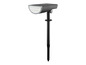 Un lampadaire solaire noir avec éclairage LED.