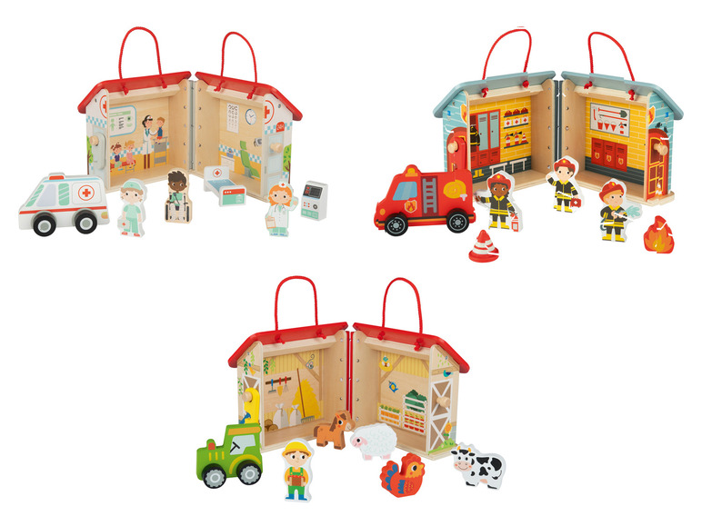 Aller en mode plein écran : Set de jeu transportable en bois - Image 1
