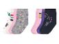 Six paires de chaussettes avec une licorne, des cœurs et des rayures