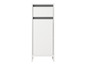 Une armoire blanche avec un tiroir et une porte.