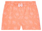 Short avec imprimé flaman rose et palmier.