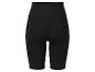 Short de cyclisme noir taille haute pour femme avec logo