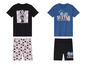 Pyjamas Minnie Mouse et Stitch avec shorts noirs et roses.