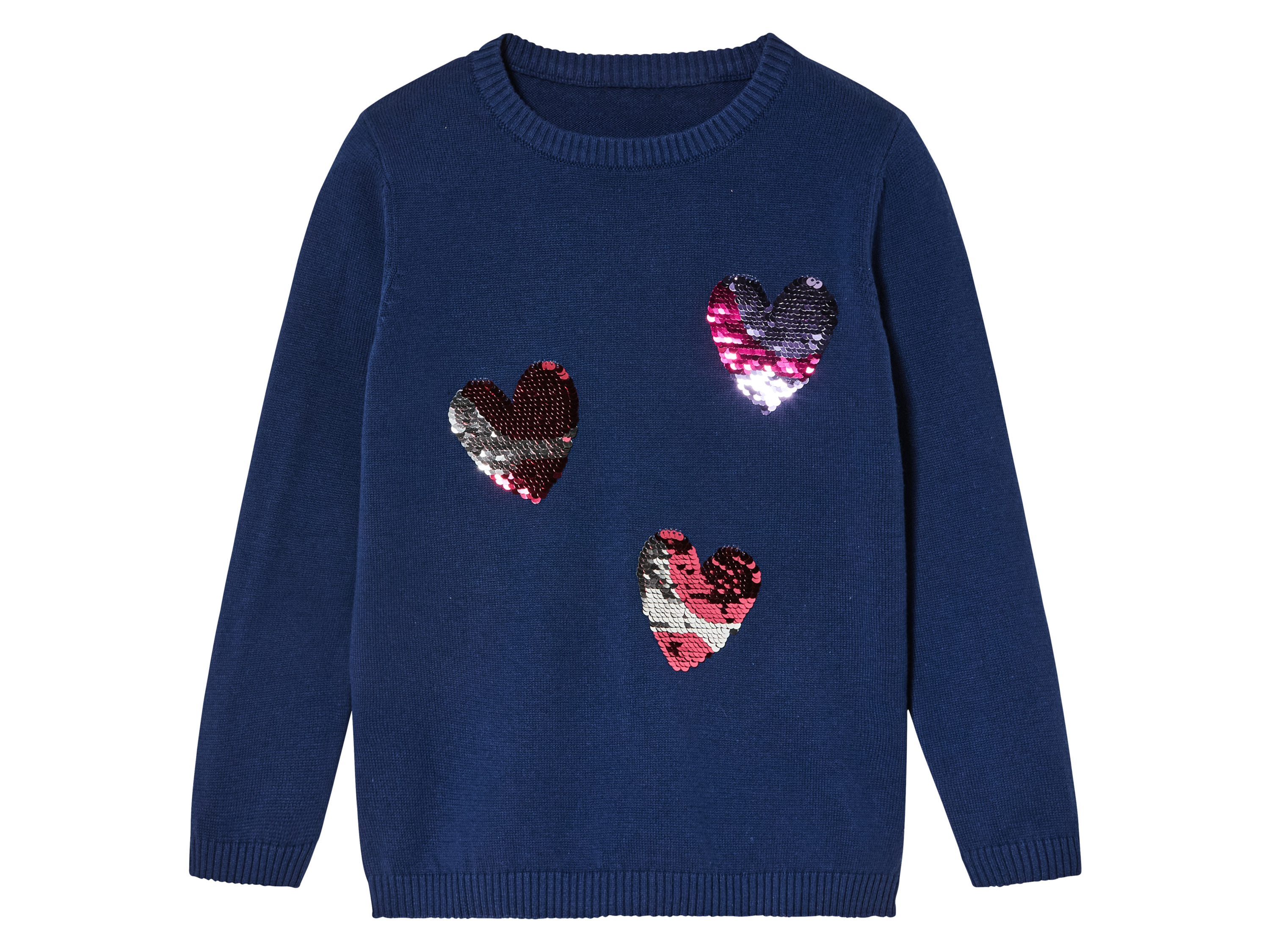 lupilu® Pull en maille fine petite fille (2-4 ans, bleu marine)