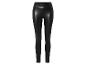 Leggings en cuir noir pour femme.
