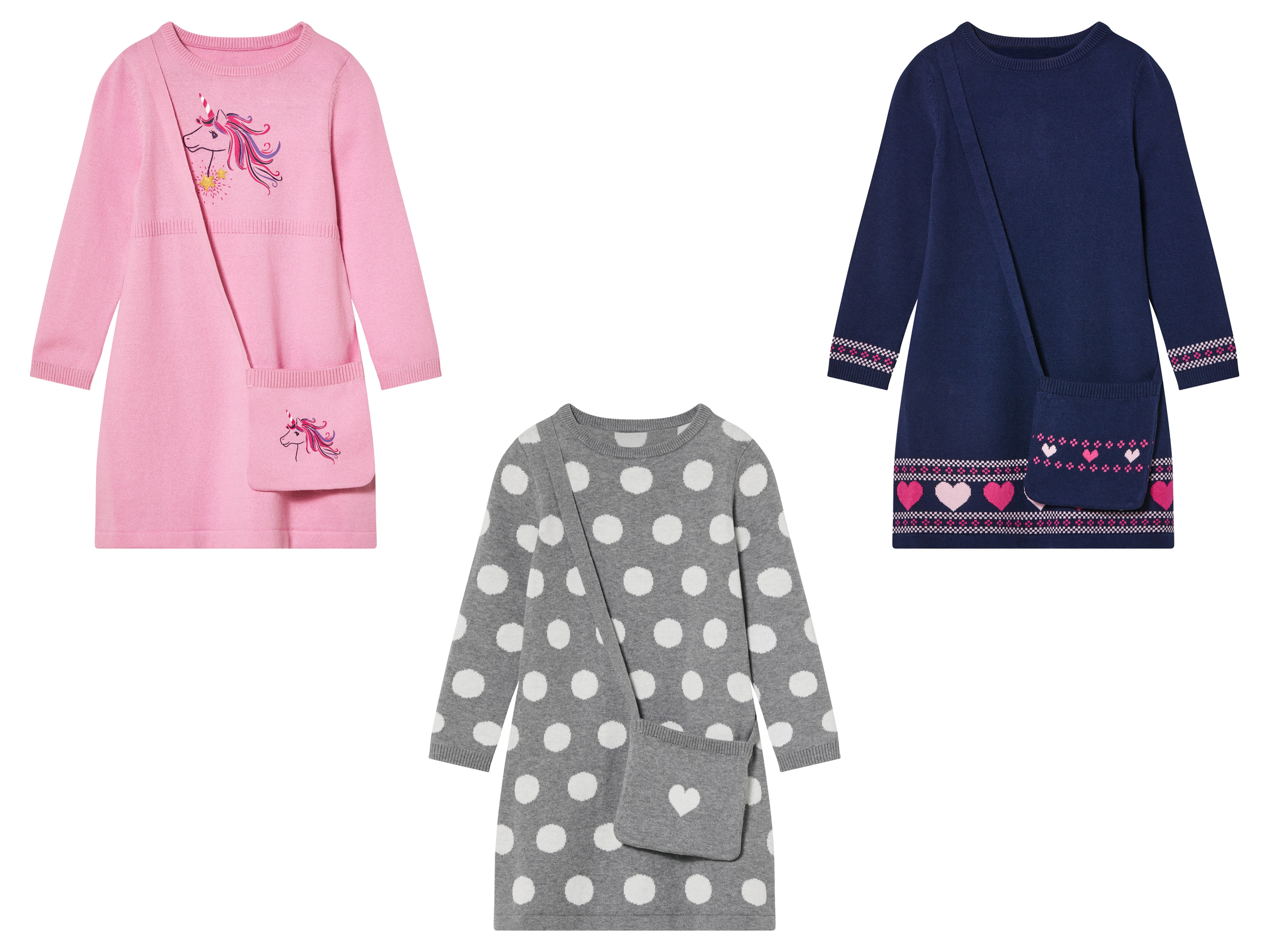 lupilu® Robe tricot bébé avec sac à main