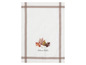 Serviette de cuisine avec des feuilles d'automne et le texte 'Autumn Kitchen'.
