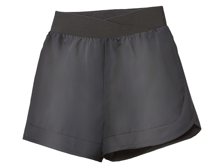 Shorts de sport noirs avec une taille élastique.