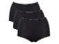 Lot de 3 culottes noires en coton avec bordure en dentelle