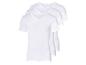 Trois t-shirts blancs à col en V.