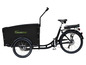 Un vélo cargo électrique noir de la marque 'SachsRad'
