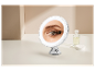 Miroir de maquillage avec éclairage LED et ventouse.
