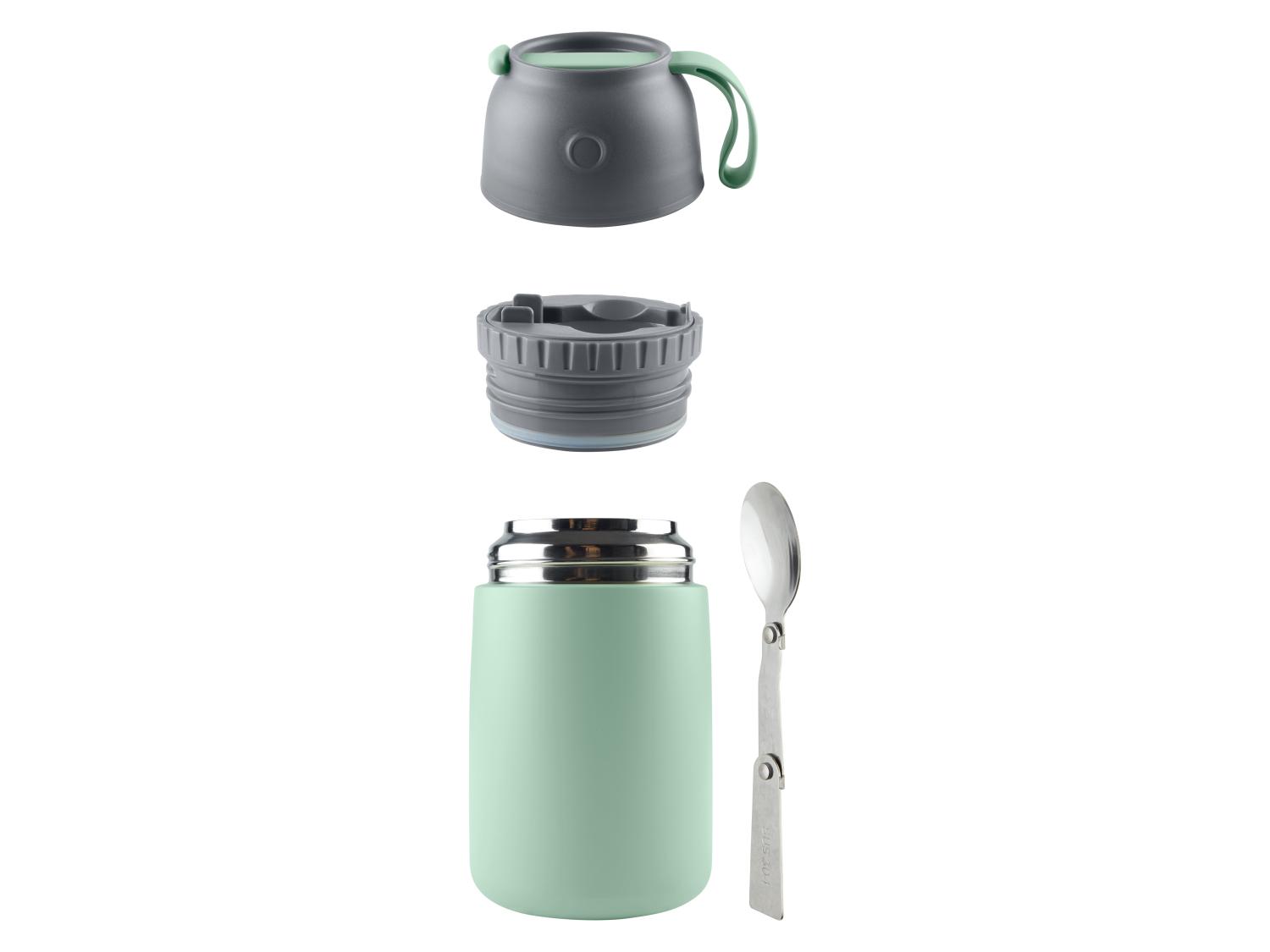 Boîte Repas Isotherme 1200ml Avec Cuillère, Récipient Alimentaire Anti