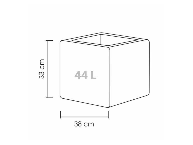 Aller en mode plein écran : Scheurich Pot à plantes « Cube », en plastique, carré, à paroi épaisse - Image 9