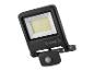 Projecteur LED noir avec détecteur de mouvement et support réglable