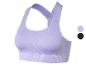 Un soutien-gorge de sport lilas clair avec un design dos nageur.