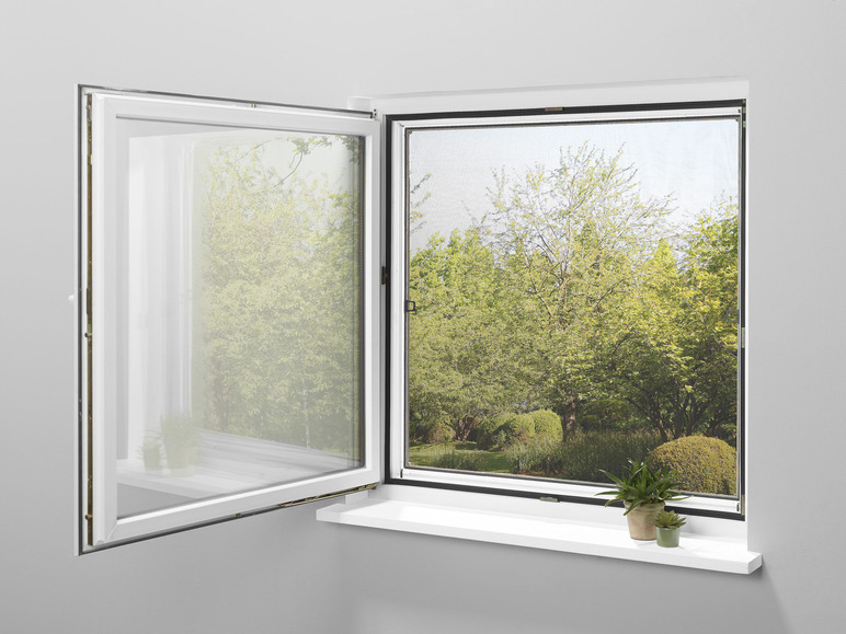 Aller en mode plein écran : LIVARNO home Moustiquaire de fenêtre à cadre télescopique, 120 x 140 cm - Image 2