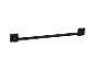 Barre porte-serviettes noire design moderne.