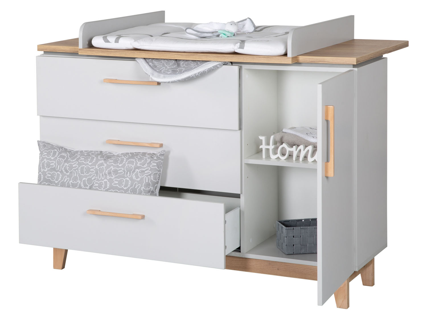 ROBA Commode Caro – Avec table à langer – 3 tiroirs + 1 porte – - vue 4
