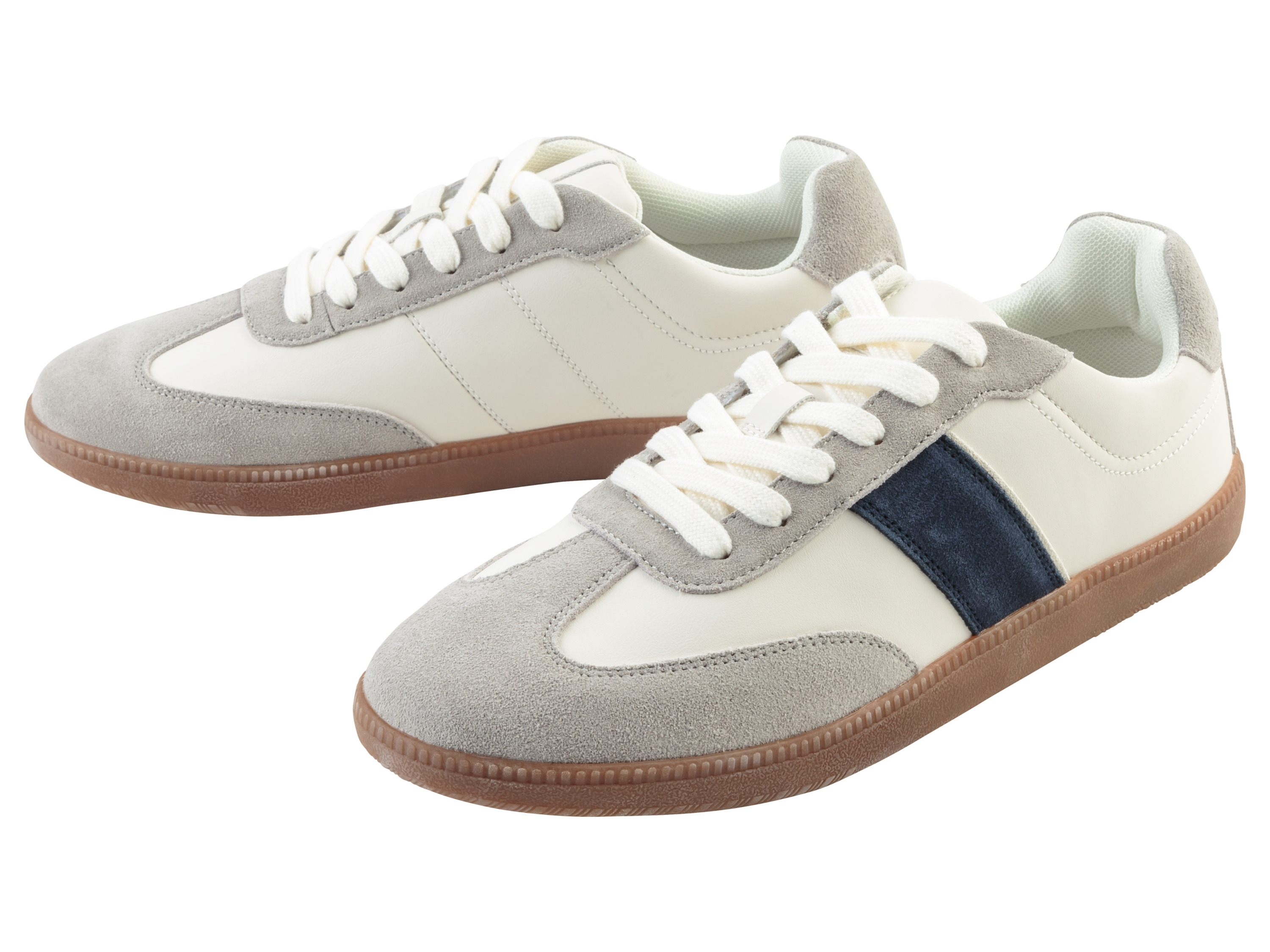 LIVERGY® Sneakers en cuir homme (Blanc, 41)