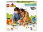 Ensemble de train LEGO Duplo avec deux enfants qui jouent.