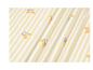 Tissu rayé jaune et blanc avec imprimé citrons