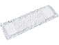 Serpillière microfibre blanche avec fibres bleues.