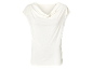 Chemise blanche à manches courtes et col haut.
