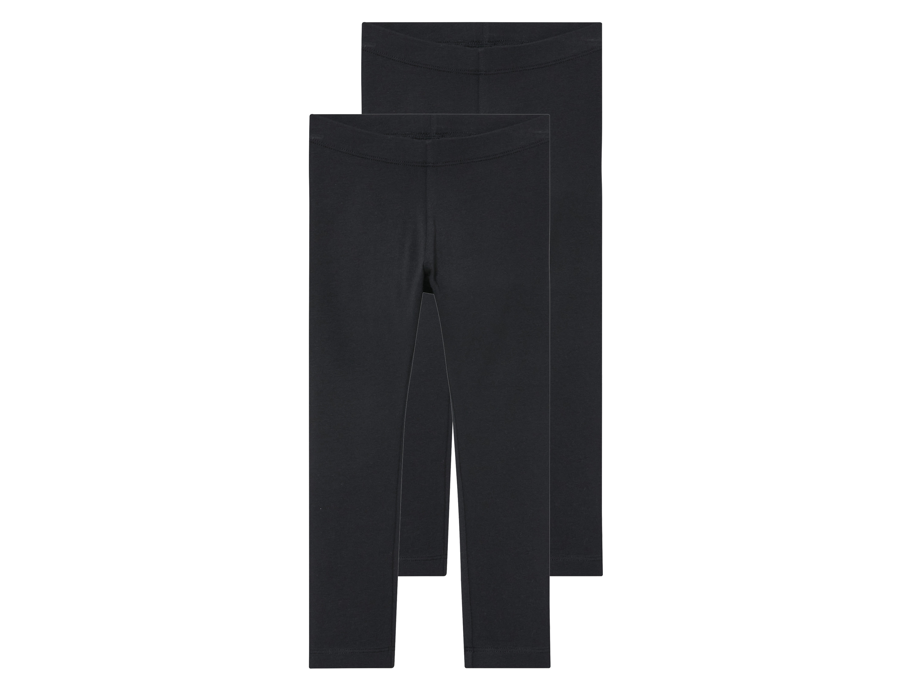 lupilu® Lot de 2 leggings petite fille (2-4 ans, noir)