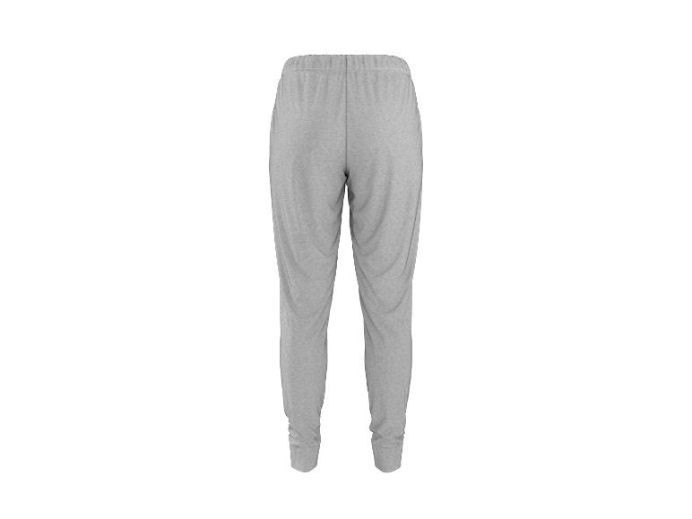 Pantalon de jogging gris avec taille élastique et chevilles resserrées, vue arrière.