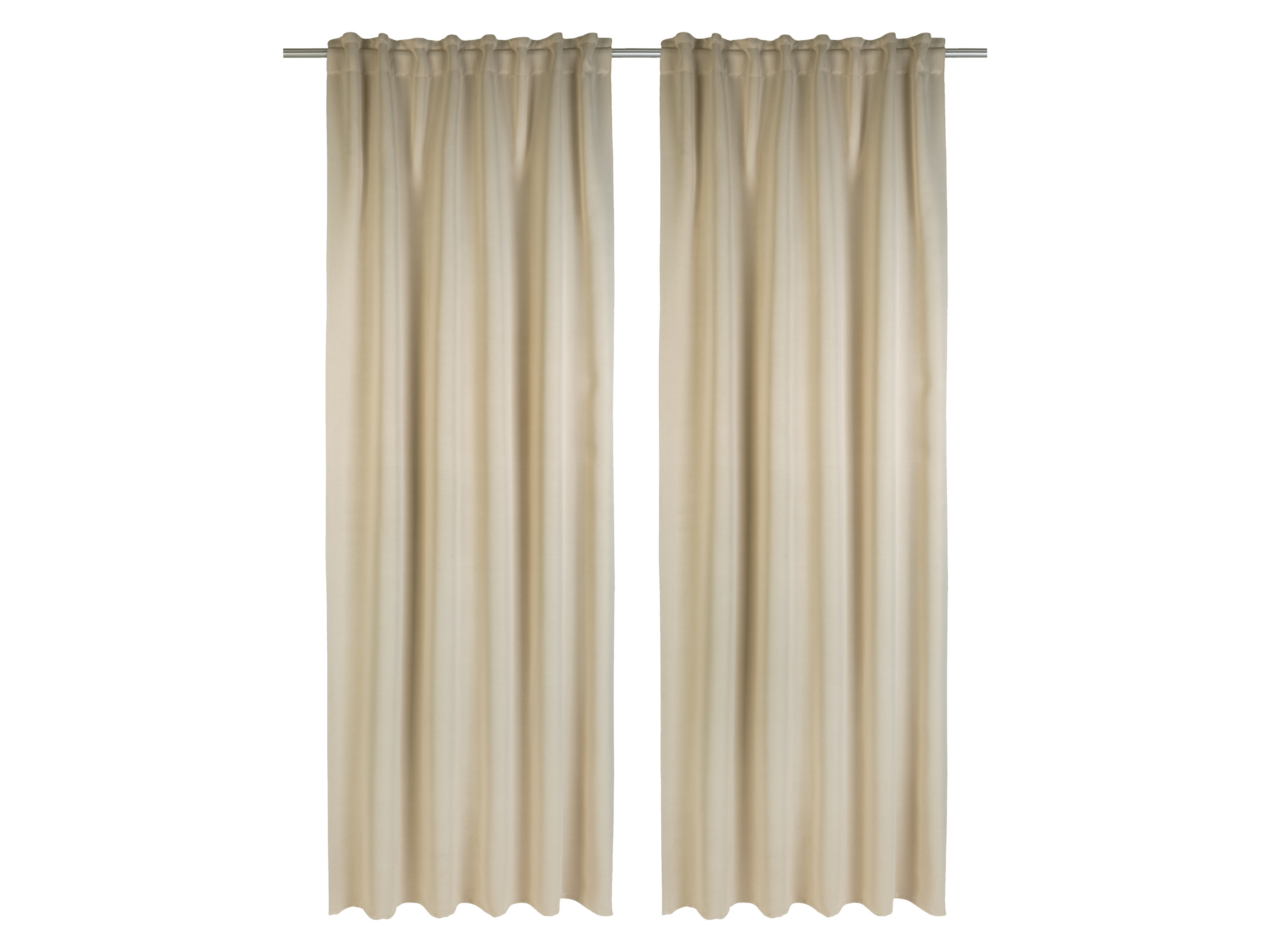 LIVARNO home Lot de 2 rideaux occultants, 135 x 254 cm (beige)