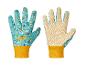 Gants de jardinage pour enfants avec motif de fusées et revêtement antidérapant.