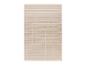 Tapis beige avec motif géométrique de lignes blanches