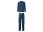 Pyjama homme bleu marine avec un haut à manches longues et un pantalon long.