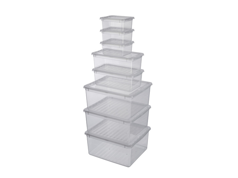 Aller en mode plein écran : LIVARNO home Set de 8 boîtes de rangement, avec couvercle - Image 1