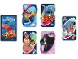 Jeu de cartes sur le thème de Lilo & Stitch avec des personnages du dessin animé.