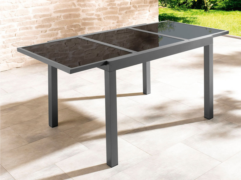 Aller en mode plein écran : LIVARNO home Set de table de jardin extensible + 4 fauteuils Toronto en aluminium, anthracite - Image 7