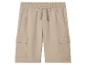 Short cargo beige pour homme avec cordon de serrage.