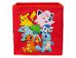 Boîte de rangement rouge avec Pikachu et autres Pokémon.