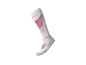 Chaussette de sport blanche et rose à motif rayé