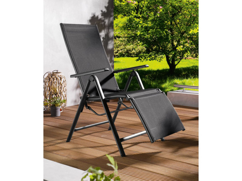 Aller en mode plein écran : LIVARNO home Fauteuil en aluminium Houston, noir/anthracite - Image 3