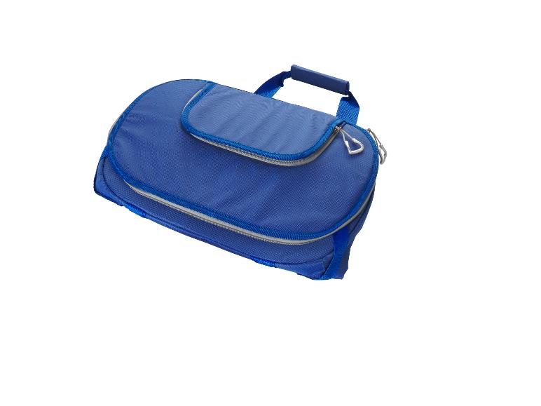 Sac de sport bleu avec poignée supérieure et fermetures éclair