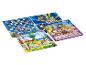 Quatre jeux de société Paw Patrol avec des règles différentes.