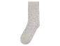 Une chaussette grise en coton mélangé.