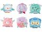 Six peluches colorées différentes LUPILU Squashi.