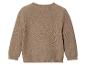 Un pull en maille beige pour enfant.