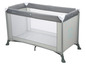 Un lit parapluie gris BabyComfort avec un motif d'ours.