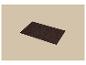 Tapis marron avec motif ondulé sur fond beige clair