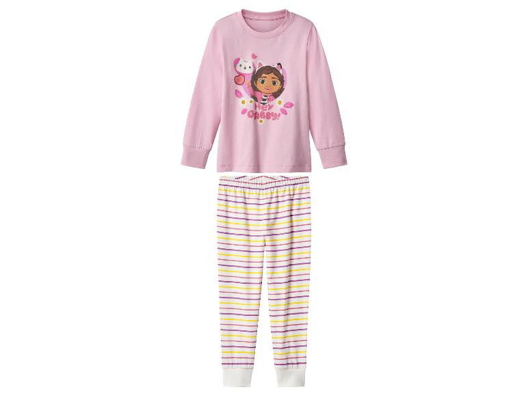 Pyjama Gabby's Dollhouse pour filles avec haut rose et pantalon rayé