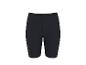 Short de sport noir avec taille élastique et logo discret.